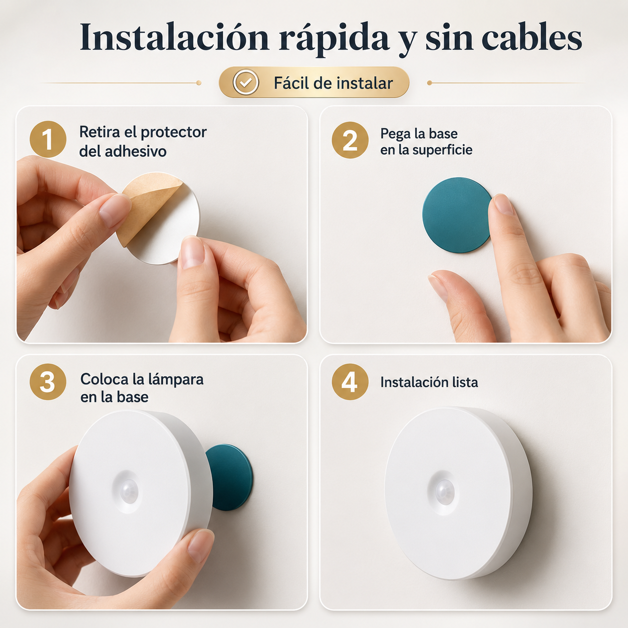 Kit Premium x3 LAMPARAS LED Recargables con Sensor