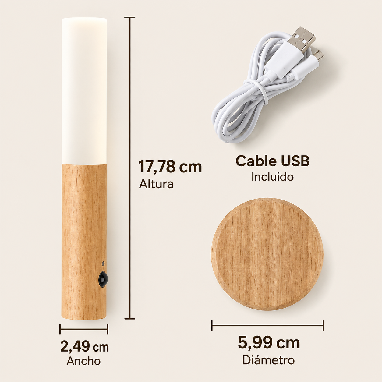 LAMPARA DE PARED INALAMBRICA CON SENSOR